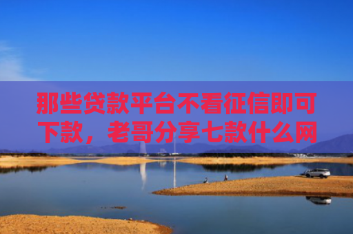 那些贷款平台不看征信即可下款，老哥分享七款什么网贷不查征信好下款5000