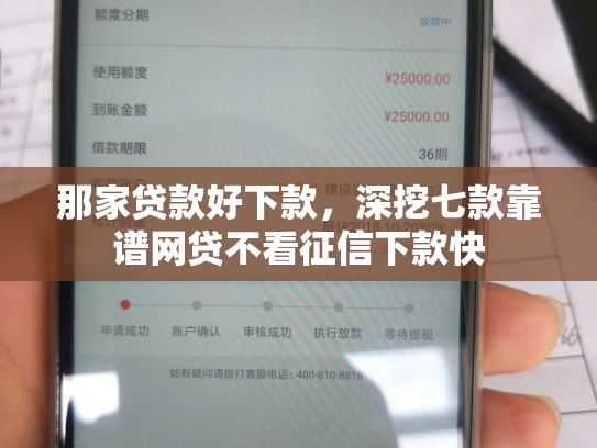 那家贷款好下款，深挖七款靠谱网贷不看征信下款快