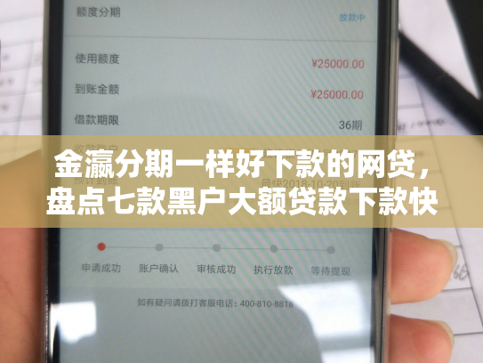 金瀛分期一样好下款的网贷，盘点七款黑户大额贷款下款快