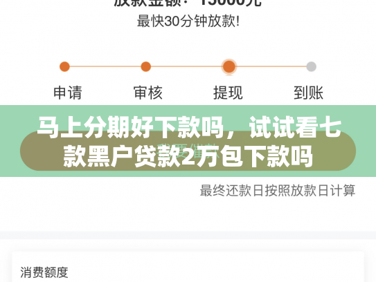 马上分期好下款吗，试试看七款黑户贷款2万包下款吗