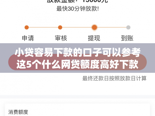 小贷容易下款的口子可以参考这5个什么网贷额度高好下款
