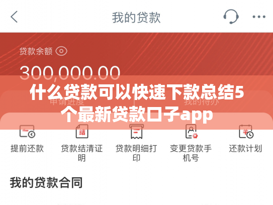 什么贷款可以快速下款总结5个最新贷款口子app