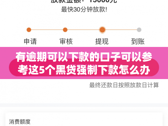 有逾期可以下款的口子可以参考这5个黑贷强制下款怎么办