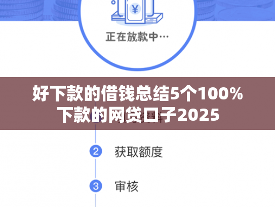 好下款的借钱总结5个100%下款的网贷口子2025