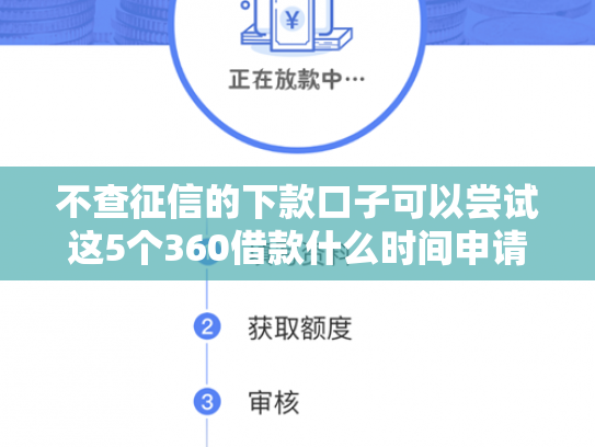 不查征信的下款口子可以尝试这5个360借款什么时间申请好下款